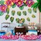 Monstera Leaf String Lights 2 Pack, 20LED Tropical Artificial Rattan Palm Green Leaves Wall Hanging Vine Greenery,Outdoor Indoor Hawaiian Luau Jungle Safari Beach Theme Party Summer Decoration